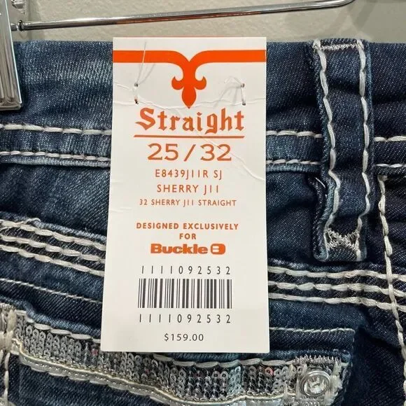 NWT Rock Revival Sherry Straight Jeans - Size: 25 / 32 - Picture 6 of 7